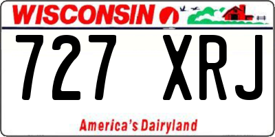 WI license plate 727XRJ