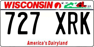 WI license plate 727XRK
