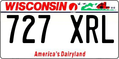 WI license plate 727XRL