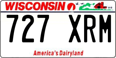 WI license plate 727XRM
