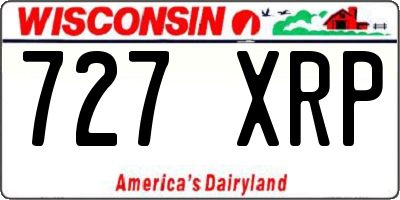 WI license plate 727XRP