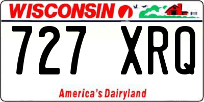 WI license plate 727XRQ