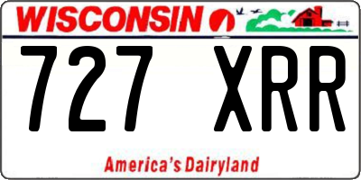 WI license plate 727XRR