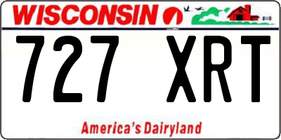 WI license plate 727XRT