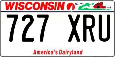 WI license plate 727XRU