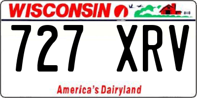 WI license plate 727XRV