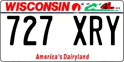 WI license plate 727XRY