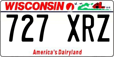 WI license plate 727XRZ