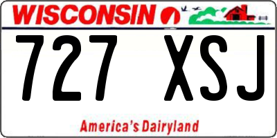 WI license plate 727XSJ
