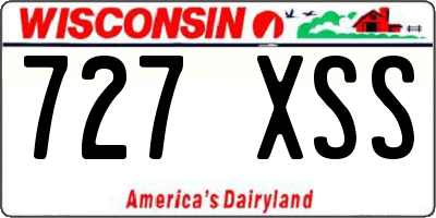 WI license plate 727XSS