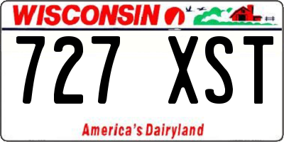 WI license plate 727XST