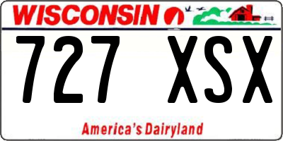 WI license plate 727XSX