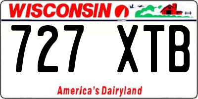 WI license plate 727XTB