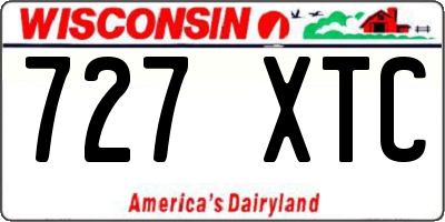 WI license plate 727XTC