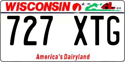 WI license plate 727XTG