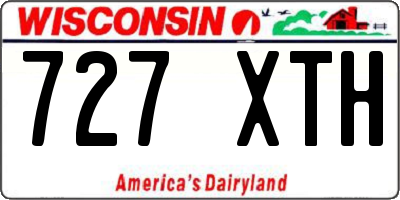 WI license plate 727XTH