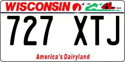 WI license plate 727XTJ