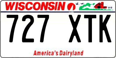 WI license plate 727XTK