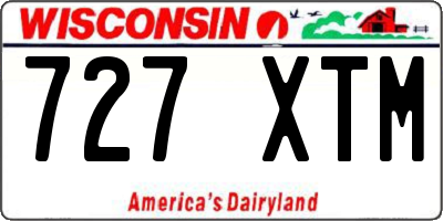 WI license plate 727XTM