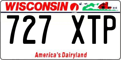 WI license plate 727XTP