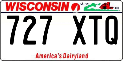 WI license plate 727XTQ