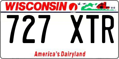 WI license plate 727XTR