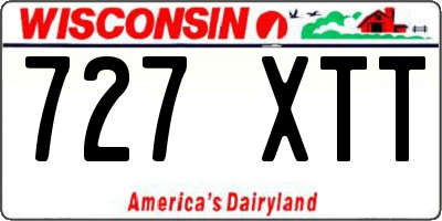 WI license plate 727XTT