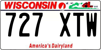 WI license plate 727XTW