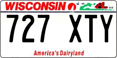 WI license plate 727XTY