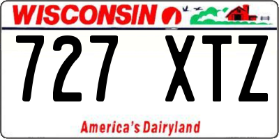 WI license plate 727XTZ