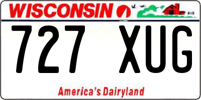 WI license plate 727XUG