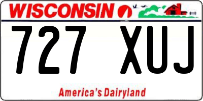 WI license plate 727XUJ