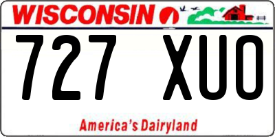 WI license plate 727XUO