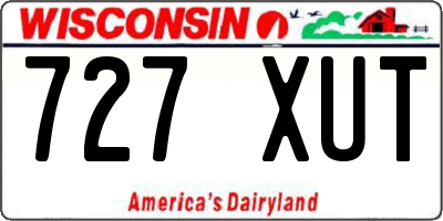 WI license plate 727XUT