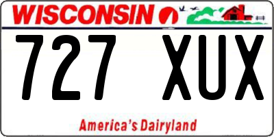 WI license plate 727XUX