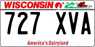 WI license plate 727XVA