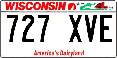 WI license plate 727XVE