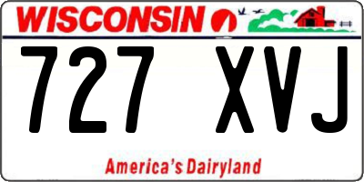 WI license plate 727XVJ