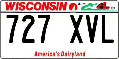 WI license plate 727XVL