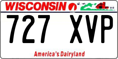 WI license plate 727XVP
