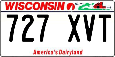 WI license plate 727XVT