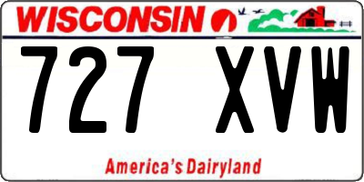 WI license plate 727XVW