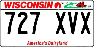 WI license plate 727XVX