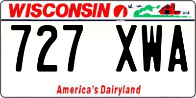 WI license plate 727XWA