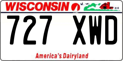 WI license plate 727XWD