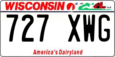 WI license plate 727XWG