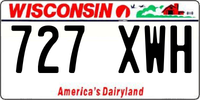 WI license plate 727XWH