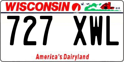WI license plate 727XWL