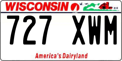 WI license plate 727XWM