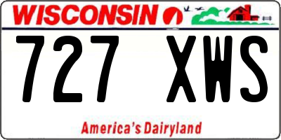 WI license plate 727XWS